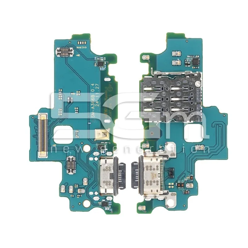 Töltőcsatlakozó + Töltőpanel Samsung SM-A366 A36 5G (PULLED) | 5G-M
