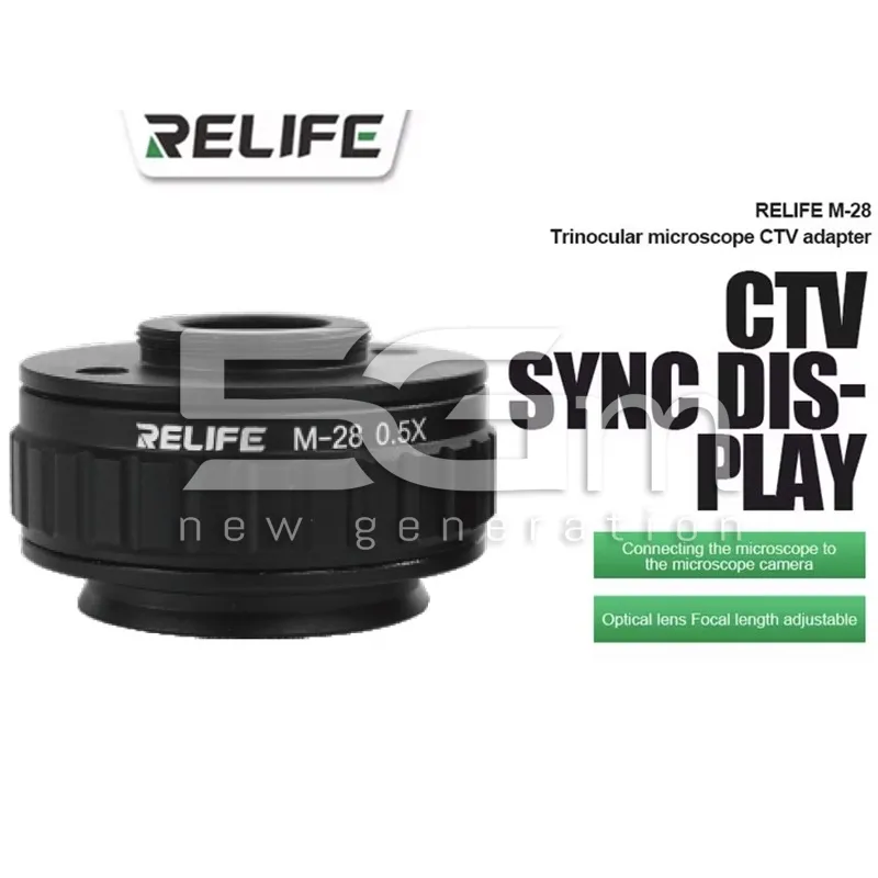 RELIFE M-28 Adattatore CTV 0.5X per Microscopio | 5G-M