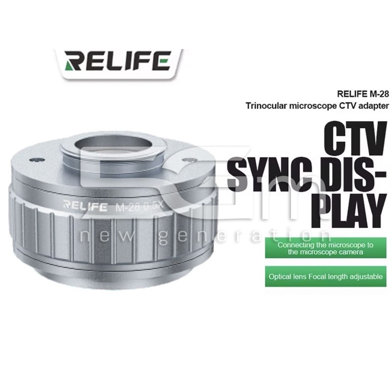 Relife CTV Camera Adaptor Microscope M28 0.5X Silver