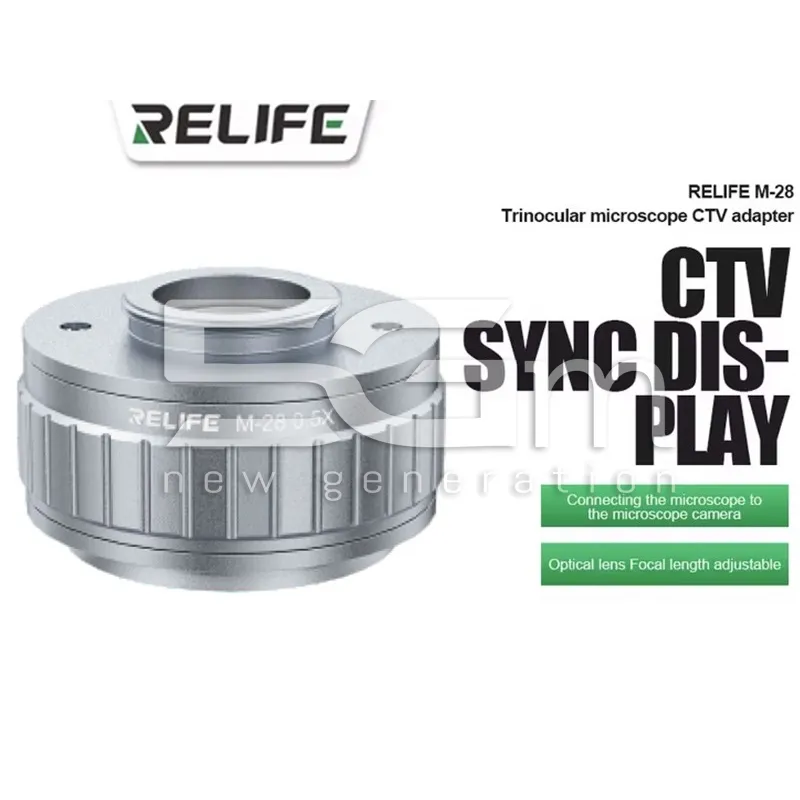 RELIFE M-28 CTV Adapter 0.5X Silber für Mikroskop | 5G-M