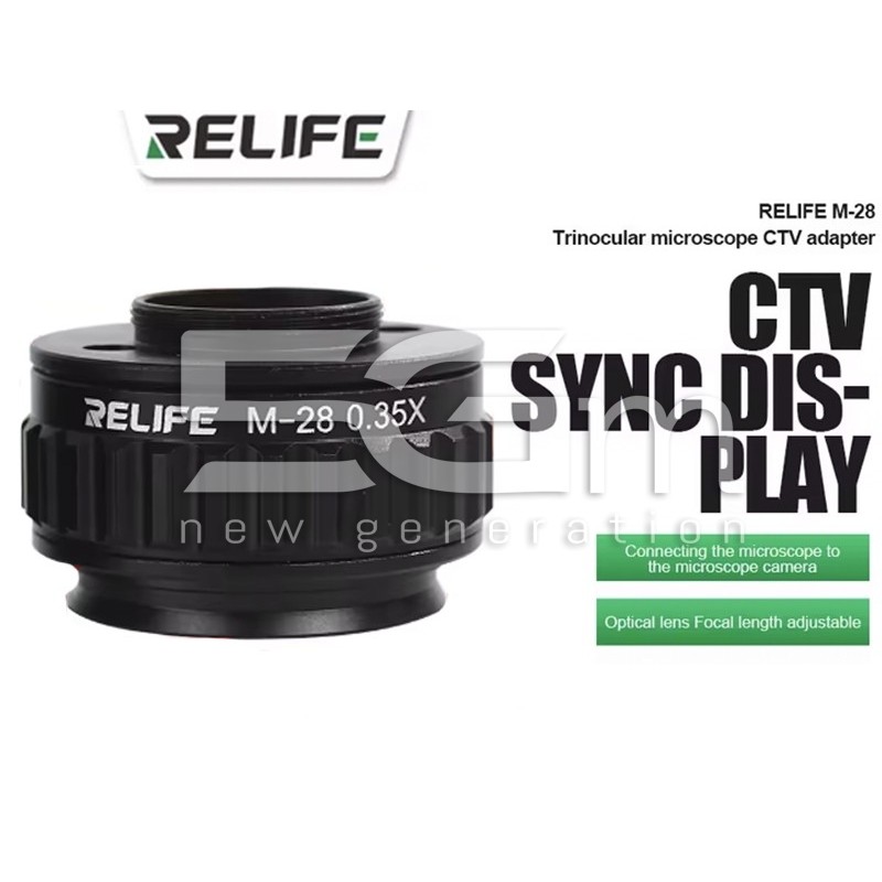 Relife CTV Camera Adaptor Microscope M28 0.35X Black