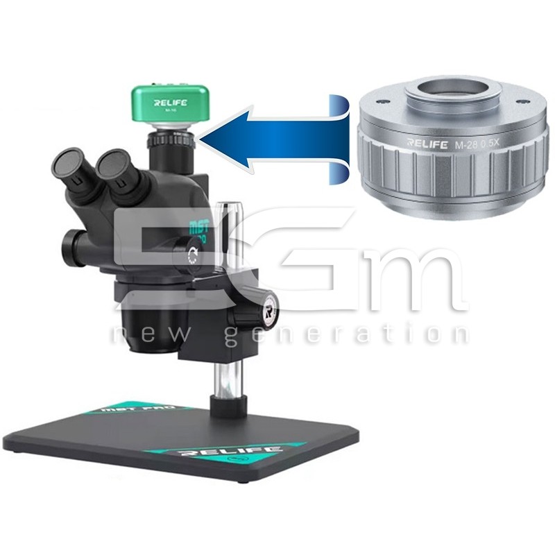Relife CTV Camera Adaptor Microscopio M28 0.5X Silver