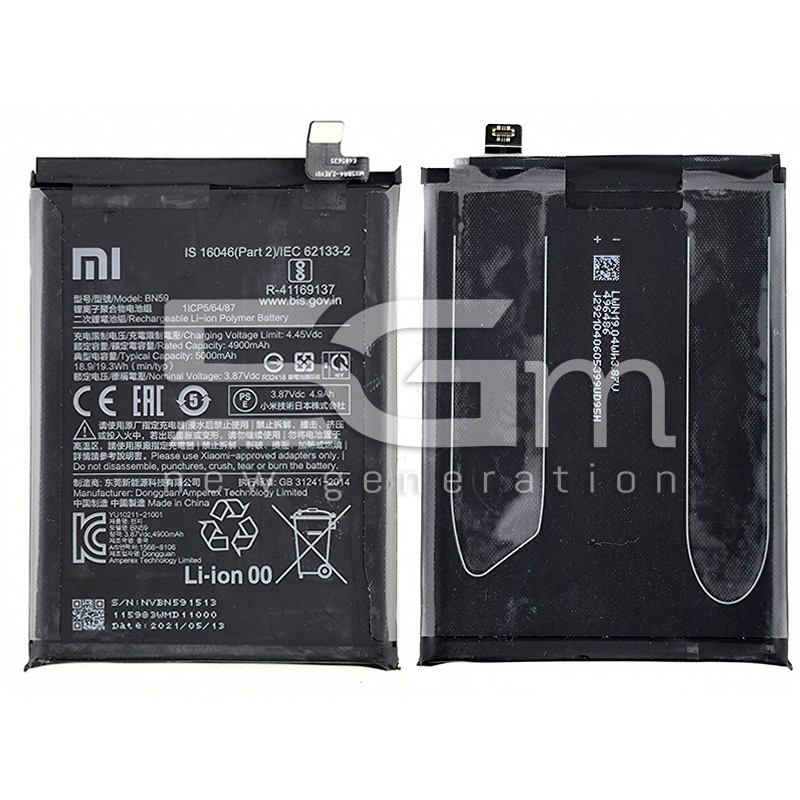Battery BN59 4900mAh Xiaomi Redmi Note 10 4G - 10S (PULLED)