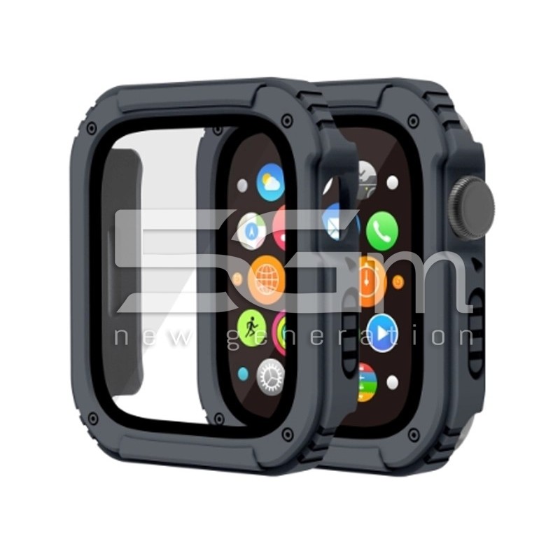 Custodia Dark Grey Con Tempered Glass Apple Watch SE - 4 - 5 - 6 (40mm)