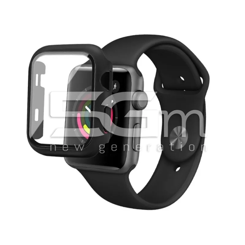 Hülle Schwarz mit Panzerglas Apple Watch 1-3 (38mm) | 5G-M
