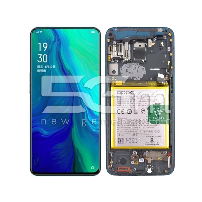 LCD + Batteria + Frame Ocean Green OPPO Reno (PULLED)