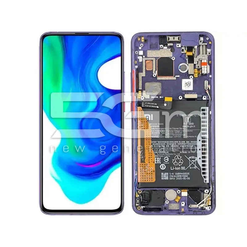 LCD + Battery + Frame Electric Purple Xiaomi Poco F2 Pro (PULLED) | Store Online 5G-M