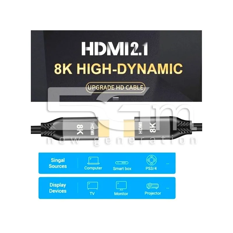 Cavo HDMI 2.1 8K 120Hz HD da 50cm | Store Online 5G-M