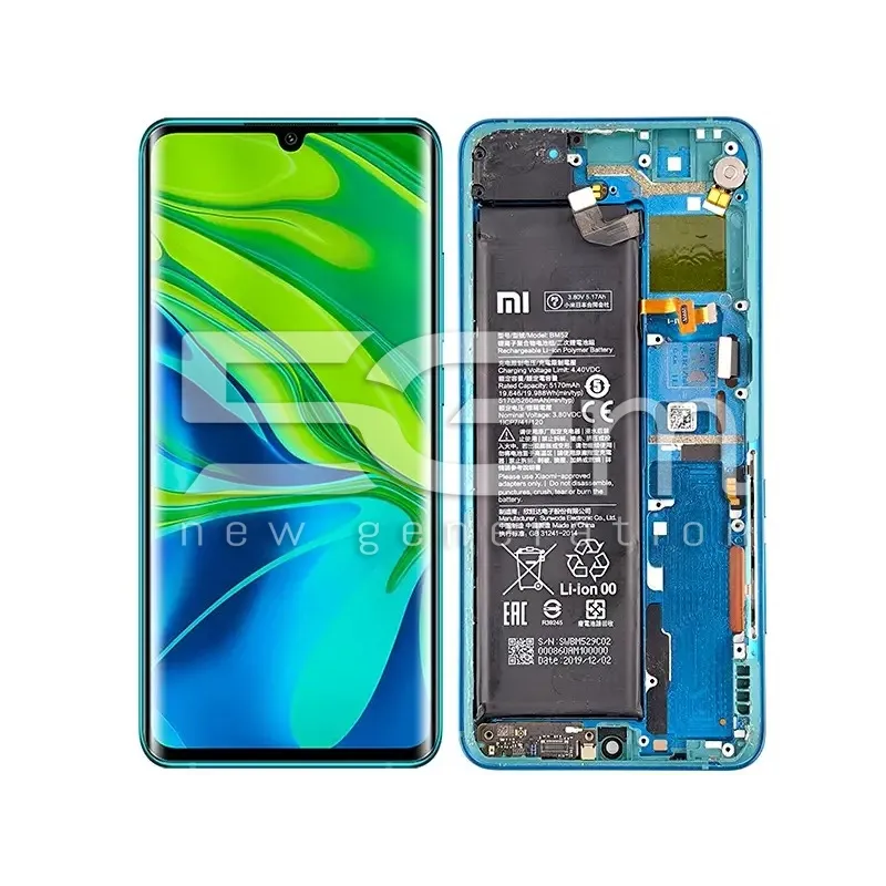 Display Touch + Frame Aurora Green Xiaomi Mi Note 10 - 10 Pro (PULLED)