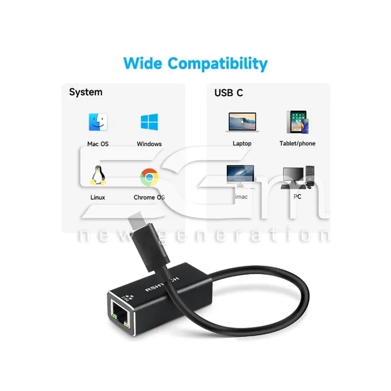 Adattatore USB Type C To 2.5 Gbps Ethernet | Store Online 5G-M
