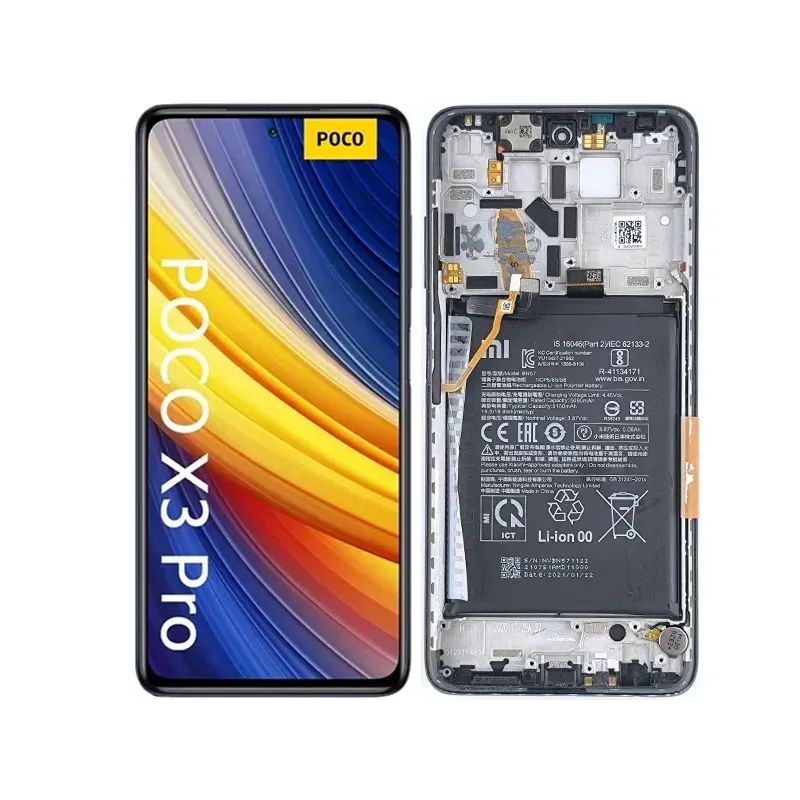 LCD + Batteria + Frame Nero Xiaomi Poco X3 Pro (PULLED)