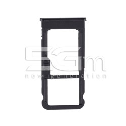 Sim Card + Micro SD Tray Black Nokia 5.1 Plus