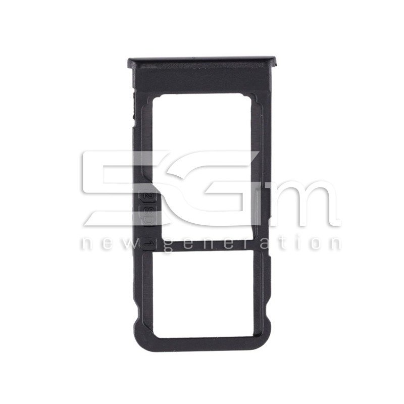 Supporto Sim Card + Micro SD Nero Nokia 5.1 Plus
