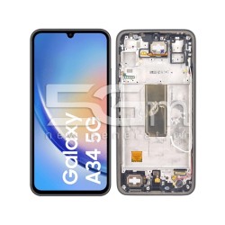 LCD + Frame Black Samsung SM-A346 A34 5G (PULLED)