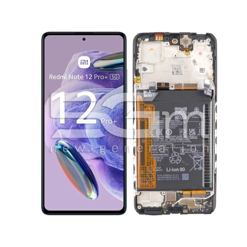 LCD + Batteria + Frame Nero Xiaomi Redmi Note 12 Pro+ 5G (PULLED)