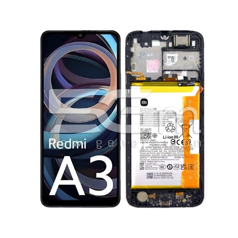 LCD + Battery + Frame Full Parts Xiaomi Redmi A3 (PULLED)