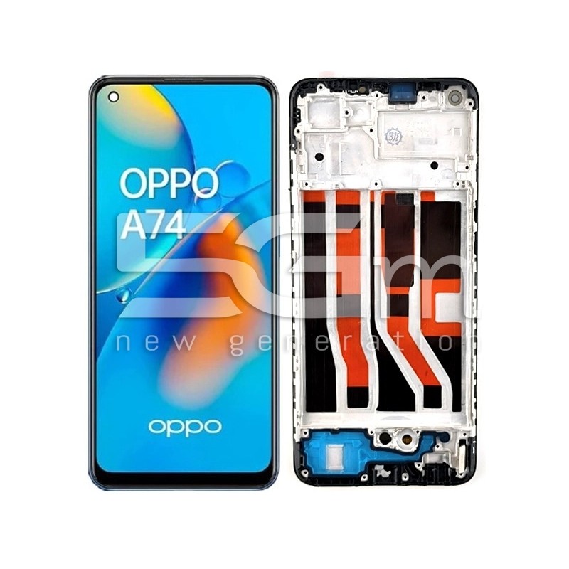 Display Touch + Frame Black OPPO A74 4G CHP2219 (PULLED)