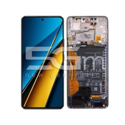 Xiaomi Poco X6 5G LCD + Akkumulátor + Keret Fehér (LESZERELT) | 5G-M
