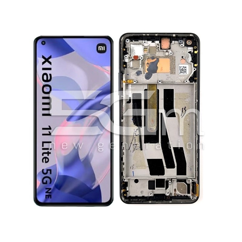LCD + Frame Black Xiaomi 11 Lite 5G NE (PULLED)