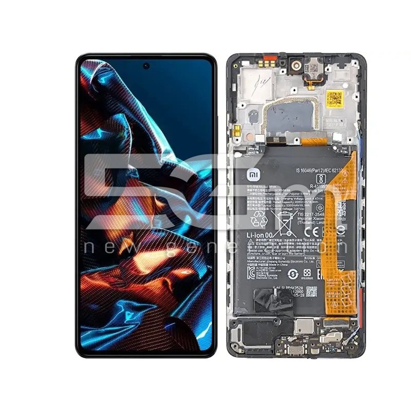 Xiaomi Poco X5 Pro 5G LCD + Akkumulátor + Keret Fekete (PULLED) | 5G-M