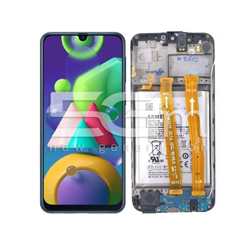 LCD + Battery + Frame Full Parts Samsung SM-M215 M21 - M30s (PULLED)