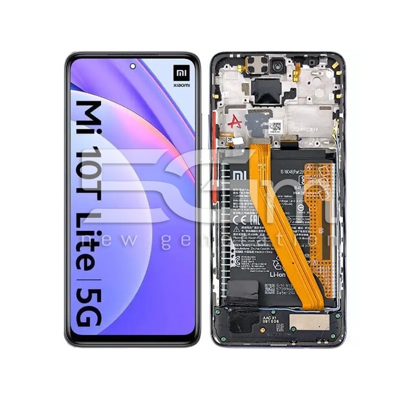 LCD + Battery + Frame Black Full Parts Xiaomi Mi 10T Lite 5G (PULLED)