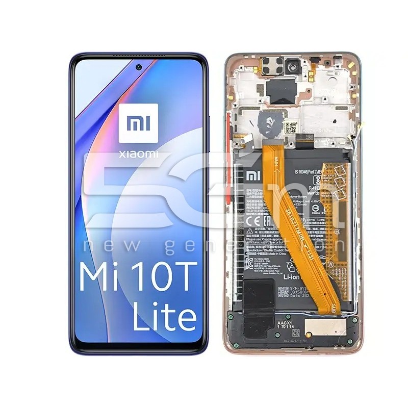 LCD + Battery + Frame Blue Full Parts Xiaomi Mi 10T Lite 5G (PULLED)