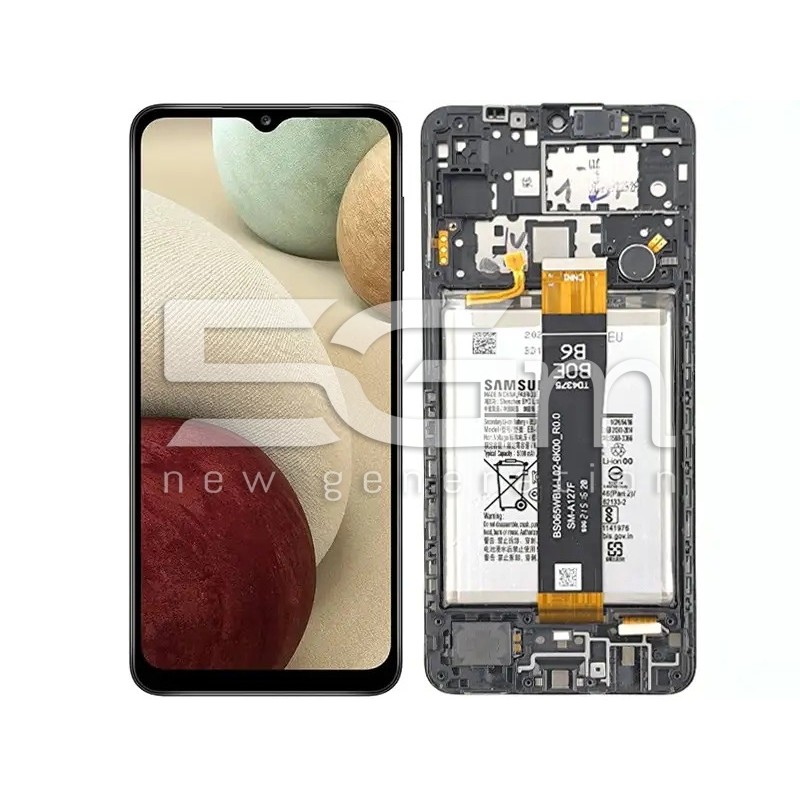 LCD + Battery + Frame Full Parts Samsung SM-A127F A12 (PULLED)