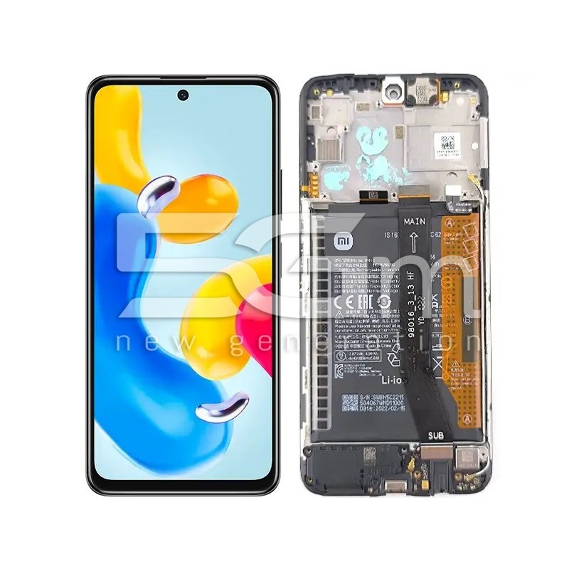 LCD + Battery + Frame FULL Parts Xiaomi Redmi Note 11s 5G (PULLED)