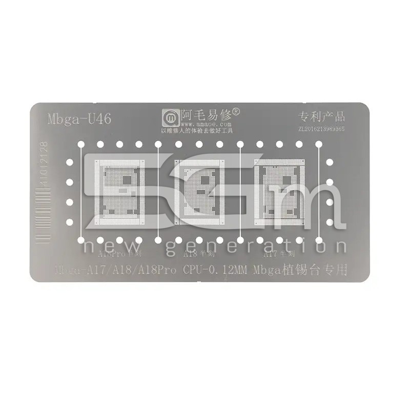 Amaoe Mbga-U46 0.12MM A17 - A18 - A18Pro Reballing Stencil | Store Online 5G-M