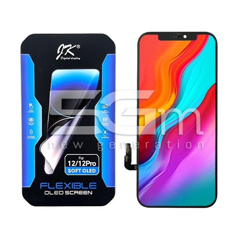 Ecrã iPhone 12 / 12 Pro Soft OLED JK | IC Substituível | 5G-M