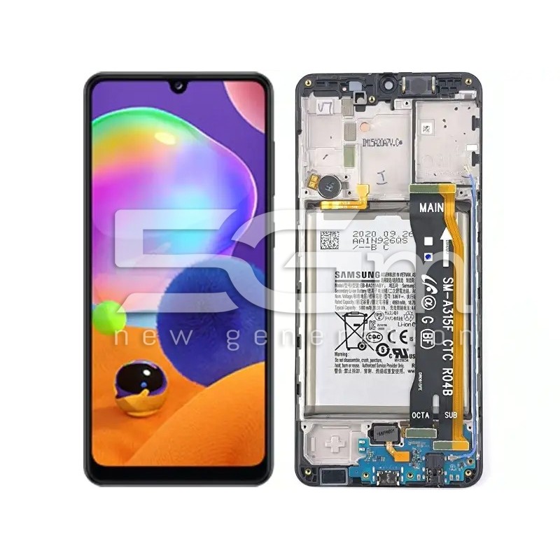 LCD + Battery + Frame Full Parts Samsung SM-A315 A31 (PULLED)