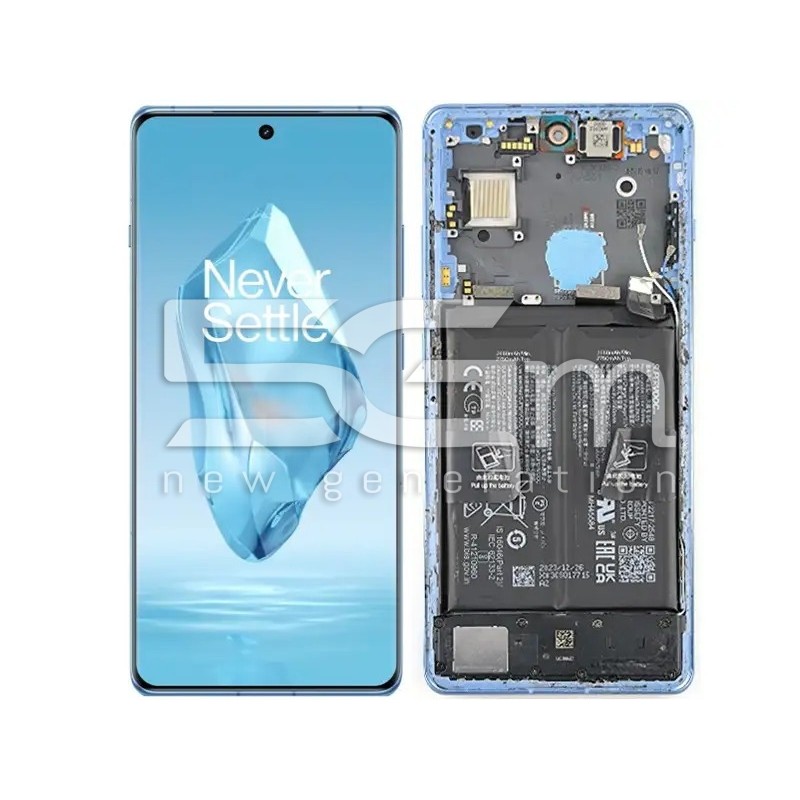 LCD + Batteria + Frame Cool Blue Full Parts OnePlus 12R (PULLED)