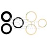 Achtercamera Lensglas Zwart iPhone 13 Pro/Max (Kleur Gelijk aan Ori) | 5G-M
