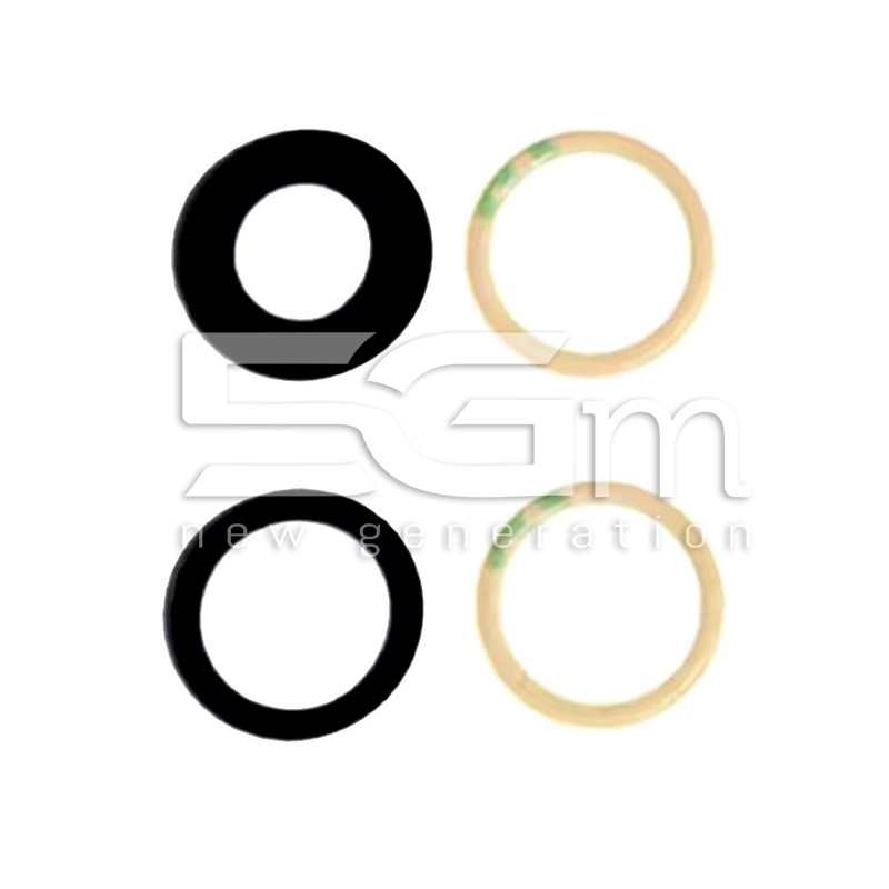 Vetrini Camera Posteriore Nero iPhone 16 (Colore Pari all'Ori)