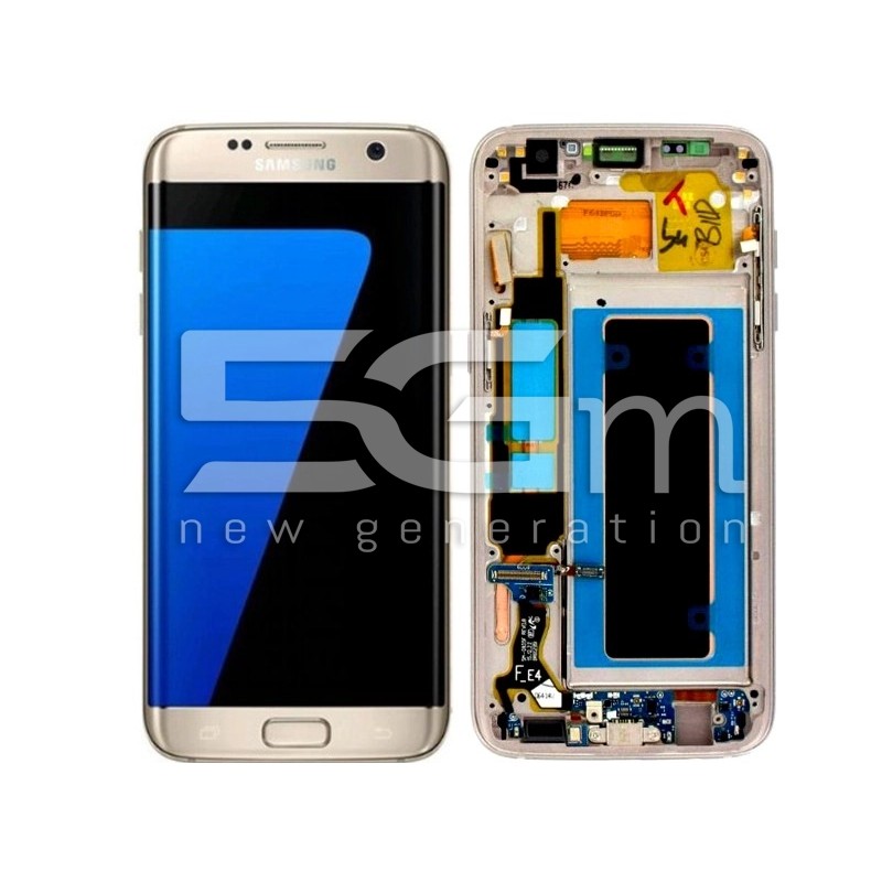 Display Tactil + Ramă Auriu Samsung SM-G935 S7 Edge Ori | 5G-M