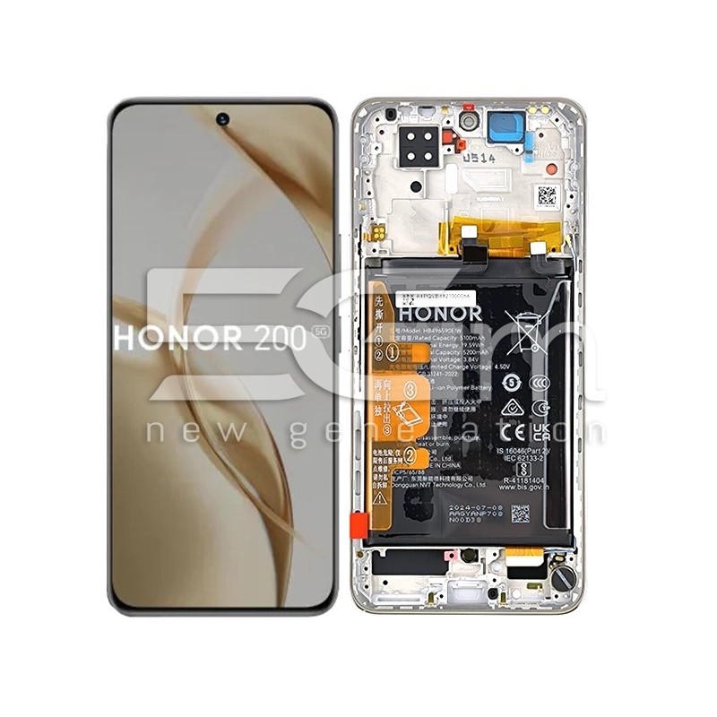 LCD + Batteria + Frame Bianco Honor 200 5G (Ori)