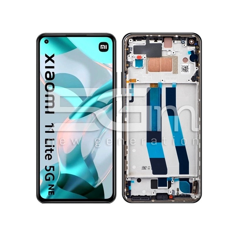 Display Touch + Rahmen Schwarz Xiaomi 11 Lite 5G NE Ori | 5G-M