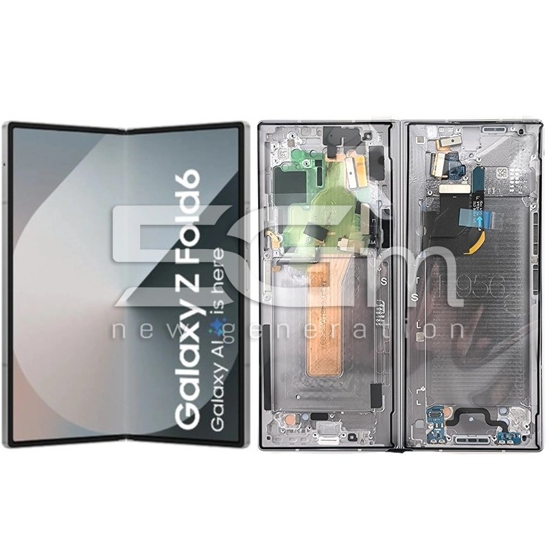 Érintőkijelző + Keret Silver Shadow Samsung SM-F956 Fold6 Ori | 5G-M
