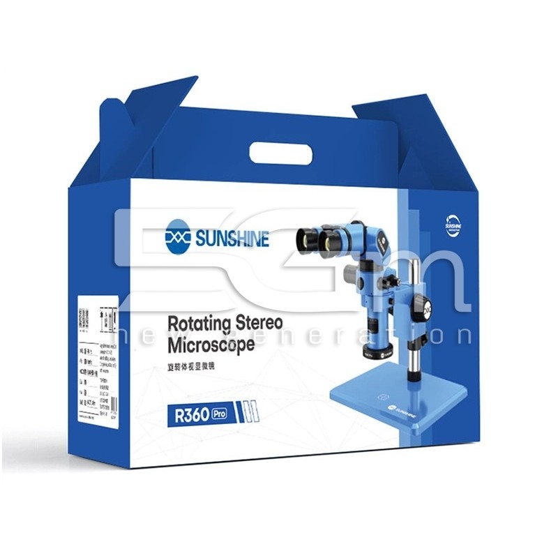 Sunshine R360 | Microscópio Trinocular Rotativo | 5G-M.com