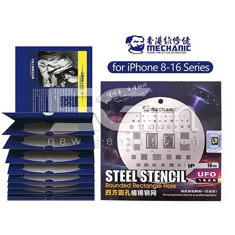 Mechanic UFO Stencil Reballing 10-in-1 iPhone 8-16 | 5G-M