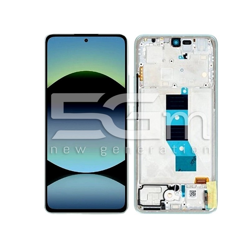 Display Touch + Frame Coral Green Xiaomi Redmi Note 14 5G (Ori)