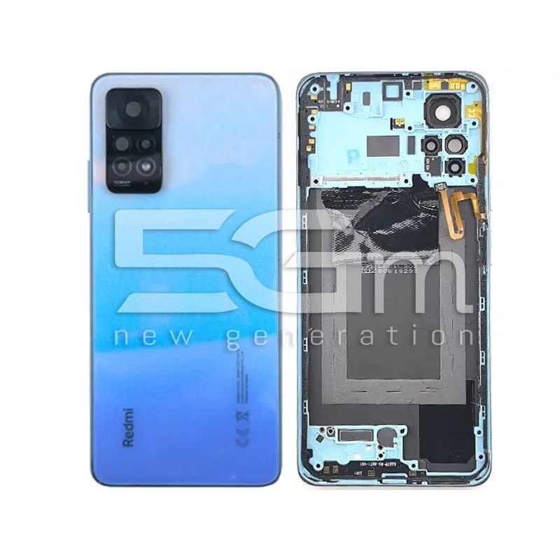 Cache Arrière Châssis Empreinte Bleu Xiaomi Redmi Note 11 Pro 4G | 5G-M