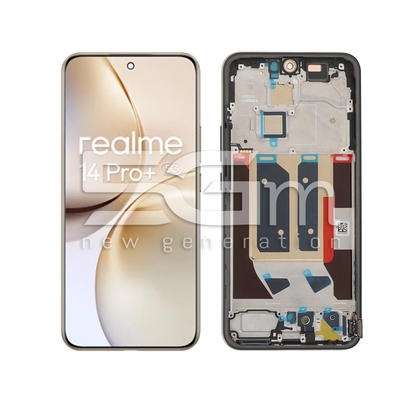 Ecrã Táctil + Ramă Suede Gray Realme 14 Pro+ (PULLED) | 5G-M