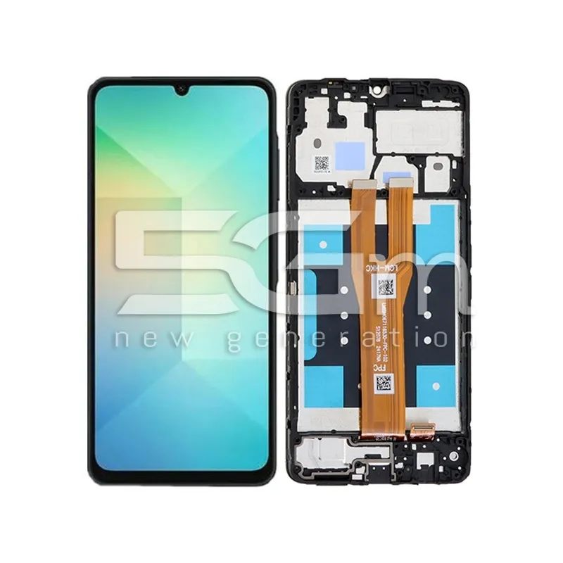 Érintőkijelző + Keret Fekete Samsung SM-A065 A06 (IPS) | 5G-M Online Áruház