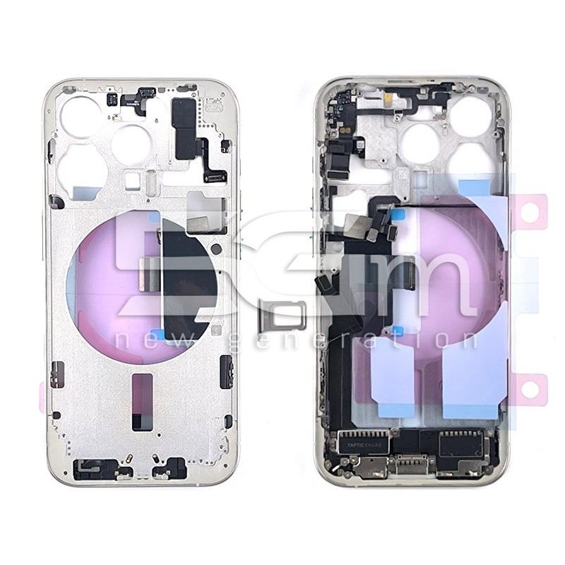 Middle Frame Full Parts White iPhone 15 Pro | Store Online 5G-M