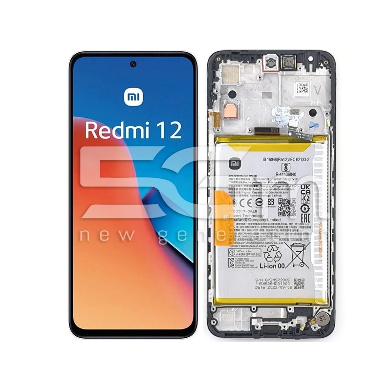 LCD + Batteria + Frame Full Parts Xiaomi Redmi 12 4G (PULLED)