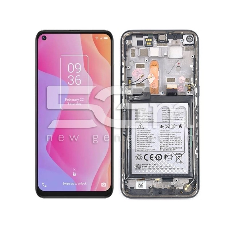 LCD + Akku + Rahmen Komplettteile TCL 10L (PULLED) Zustand B | 5G-M