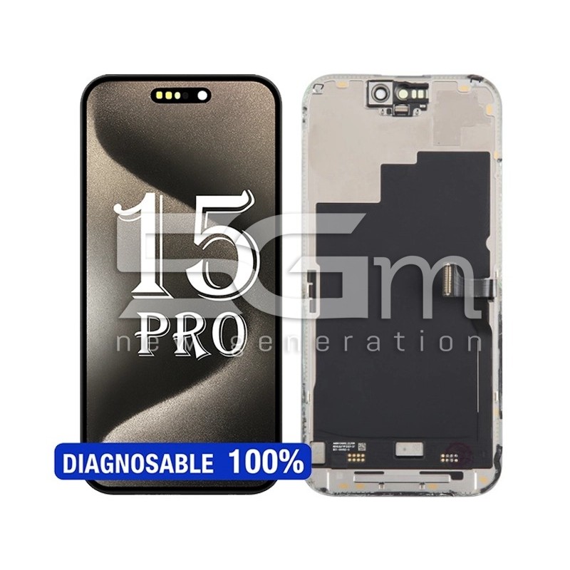 Display Touch + Frame Black iPhone 15 Pro (PULLED)