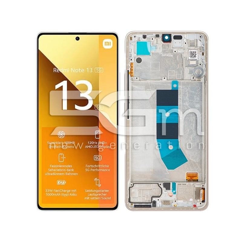 Display Touch + Frame Gold Xiaomi Redmi Note 13 4G Ori | Store Online 5G-M